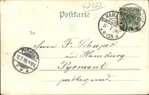 Hamburg Neues Faehrhaus
Nue Elbbruecke
Schnelldampfer Augusta-Victoria Kat. Hamburg