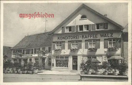 wx55791 Bad Duerrheim Konditorei-Cafe Walz
Stempel auf AK "ausgeschieden" Kategorie. Bad Duerrheim Alte Ansichtskarten
