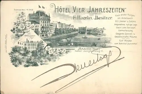 Hamburg Hotel Vierjahreszeiten Kat. Hamburg