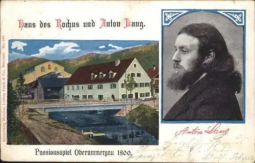 Oberammergau haus des Rochus und Anton Lang Kat. Oberammergau