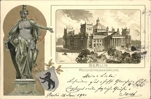 Berlin Reichstagsgebaeude Berolina Kat. Berlin