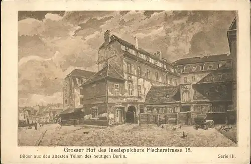 Berlin Grosser Hof Inselspeicher Fischerstrasse 18 Kutsche Kuenstler Zuchert Kat. Berlin