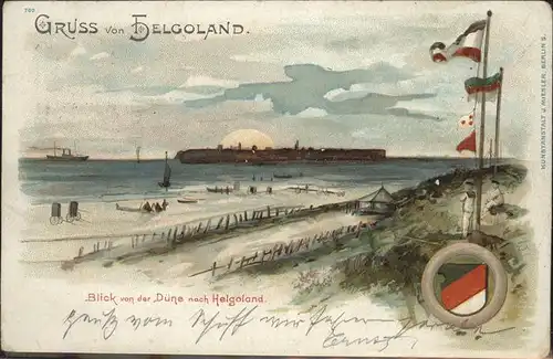 Helgoland Blick von Duene Boote / Helgoland /Pinneberg LKR