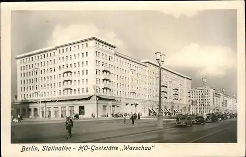Berlin Stalinallee HO-Gaststaette Warschau Kat. Berlin