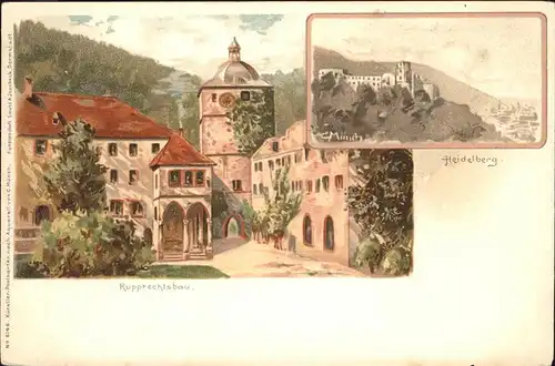 Heidelberg Rupprechtsbau Kuenstlerkarte Kat. Heidelberg