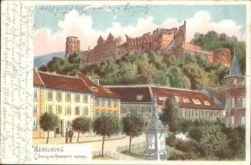 Heidelberg Schloss Kuenstlerkarte Kat. Heidelberg