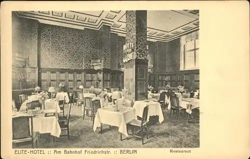 Berlin Elite-Hotel Restaurant Kat. Berlin