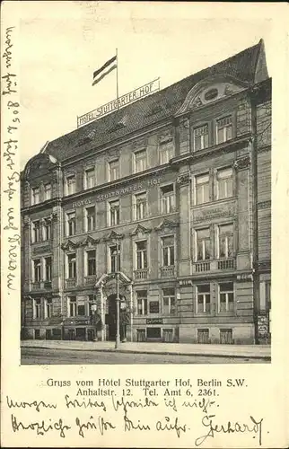 Berlin Hotel Stuttgarter Hof Kat. Berlin