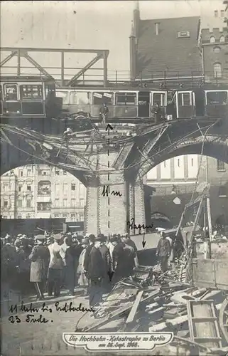 Berlin Hochbahn-Katastrophe 1908 Kat. Berlin