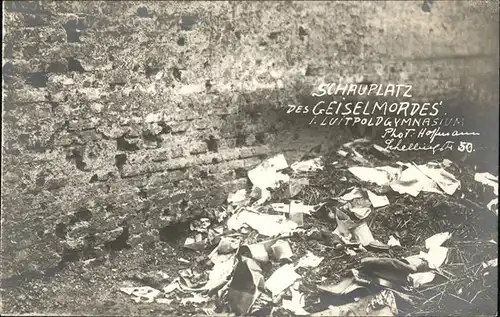 Muenchen Schauplatz des Geiselmordes i. Luitpoldgymnasium Kat. Muenchen