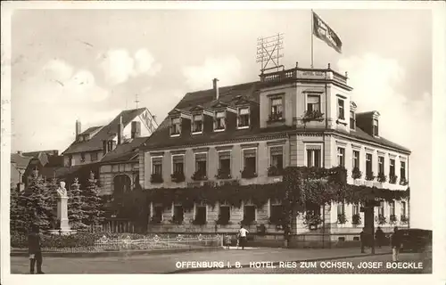 Offenburg Hotel Ries zum Ochsen Kat. Offenburg