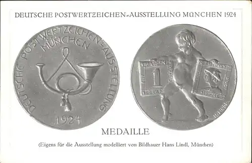 Muenchen Deutsche Postwertzeichen Ausstellung Medaille Kat. Muenchen
