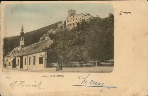 Wien Baden
Ruine Rauhenstein