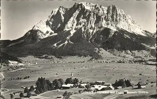 aw02352 Lermoos Tirol Ehrwald Zugspitzmassiv Kategorie. Lermoos Alte Ansichtskarten