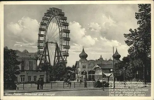 Wien Prater Riesenrad Eisvogel Kat. Wien