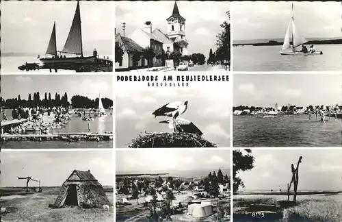 11105063 Podersdorf See Burgenland Schiff Zelt Podersdorf am See Podersdorf_See_Burgenland