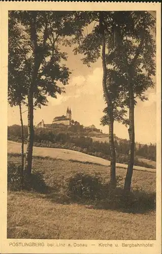 Poestlingberg Kirche Bergbahn Hotel  Kat. Linz