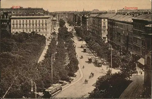 Wien Opernring Strassenbahn  Kat. Wien