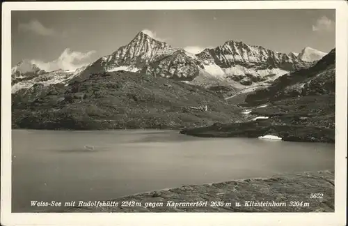 Rudolfshuette Weiss See Kitzsteinhorn Kaprunertoerl Kat. Uttendorf