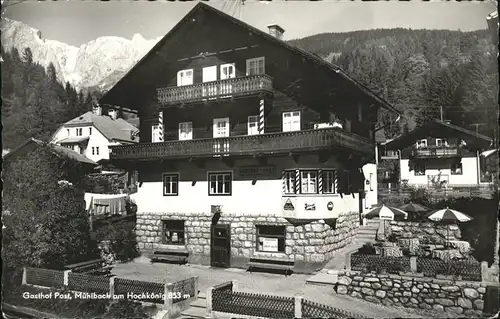 Muehlbach Hochkoenig Gasthof Post Kat. Muehlbach am Hochkoenig