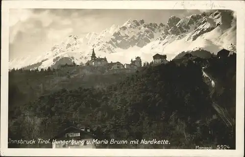 Innsbruck Hungerburg Maria Brunn Nordkette