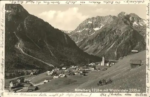 Mittelberg Kleinwalsertal Widderstein 