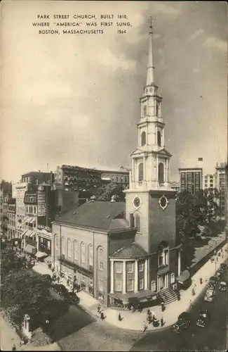 Boston Massachusetts Park Street Church
 Kat. Boston