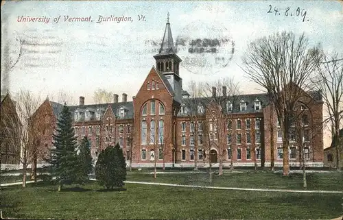 Burlington Vermont University of Vermont Kat. Burlington