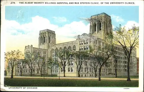 Chicago Albert merritt Billings Hospital
max Epstein Clinic
University Clinics Kat. Chicago