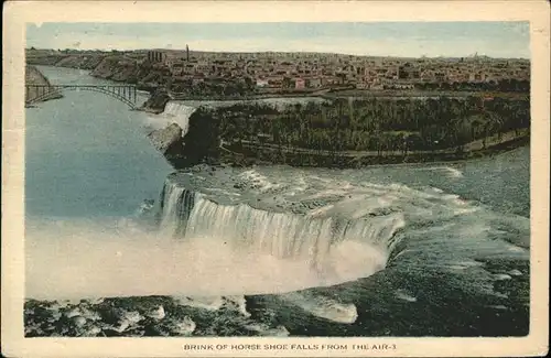 Niagara Falls New York Brink of Horse Shoe Falls Kat. Niagara Falls