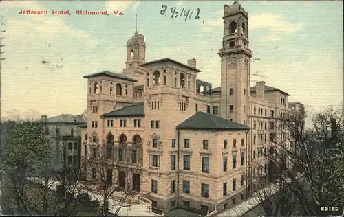 Richmond Virginia Jefferson Hotel Kat. Richmond