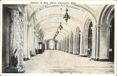 Cleveland Ohio Post Office Interior Kat. Cleveland