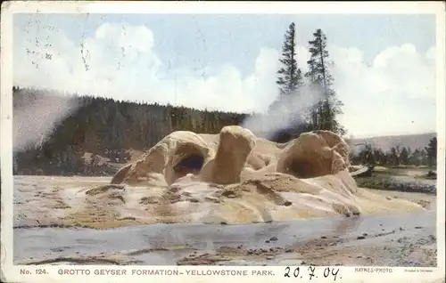 Yellowstone National Park Grotto Geyser Formation Kat. Yellowstone National Park