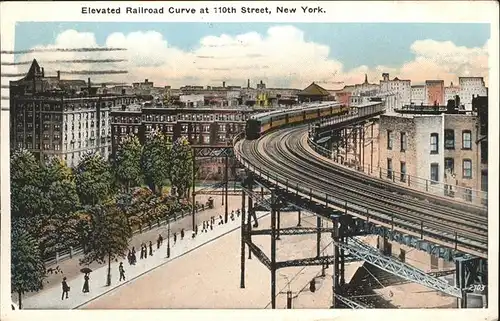 Newark New Jersey 110th Street
Elevated RAilroad Curve Kat. Newark