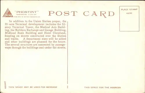Cleveland Ohio Union Station Development Kat. Cleveland