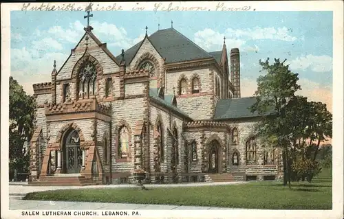 Lebanon Pennsylvania Salem Lutheran Church Kat. Lebanon