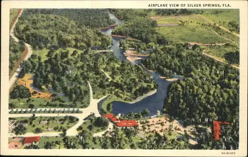 Silver Springs Florida Airplane View Kat. Silver Springs