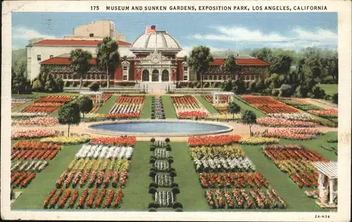 Los Angeles California Museum Sunken Gardens / Los Angeles /