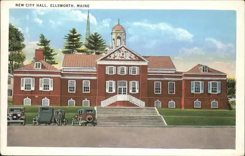 Ellsworth Maine New City Hall Kat. Ellsworth