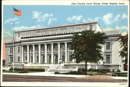 Cedar Rapids Iowa Linn County Court House Kat. Cedar Rapids