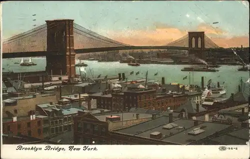 New York City Brooklyn Bridge / New York /