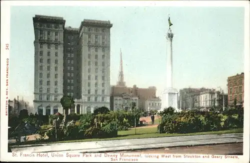 San Francisco California St. Francis Hotel
Union Square
Dewey Monument / San Francisco /