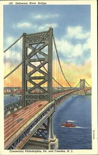 Philadelphia Pennsylvania Delaware River Bridge Kat. Philadelphia