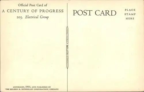 Chicago Electrical Group
Century of Progress Kat. Chicago