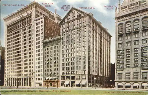 Chicago Peoples Gas Building
Lake View Bldg.
University Club Kat. Chicago