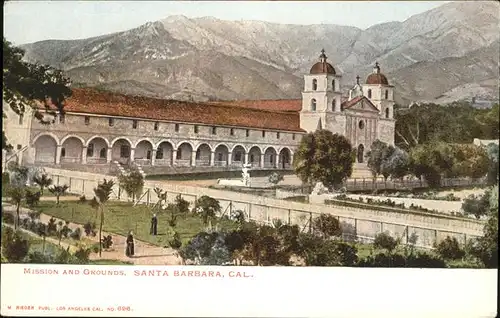 Santa Barbara California Mission Grounds Kat. Santa Barbara