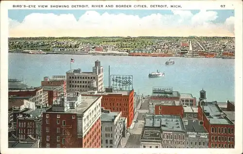 Detroit Michigan River Border Cities Kat. Detroit
