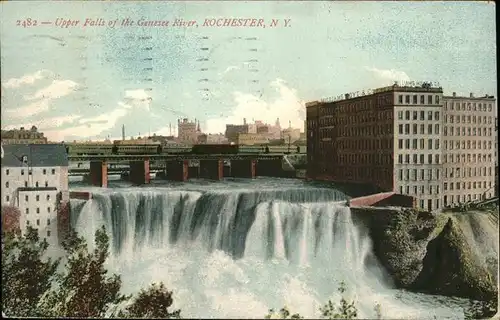Rochester New York Upper Falls Genesee River Kat. Rochester