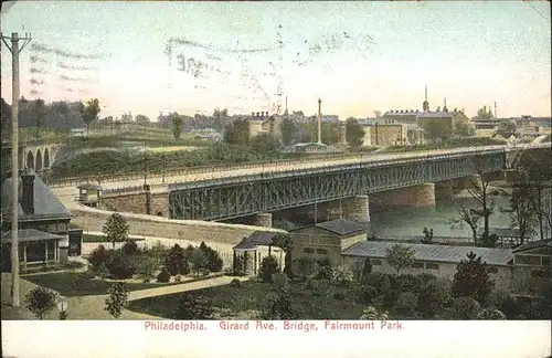 Philadelphia Pennsylvania Girard Ave. bridge Fairmont Park Kat. Philadelphia