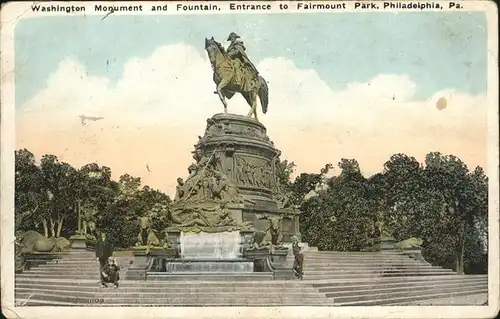 Philadelphia Pennsylvania Washington Monument
Fountain Kat. Philadelphia